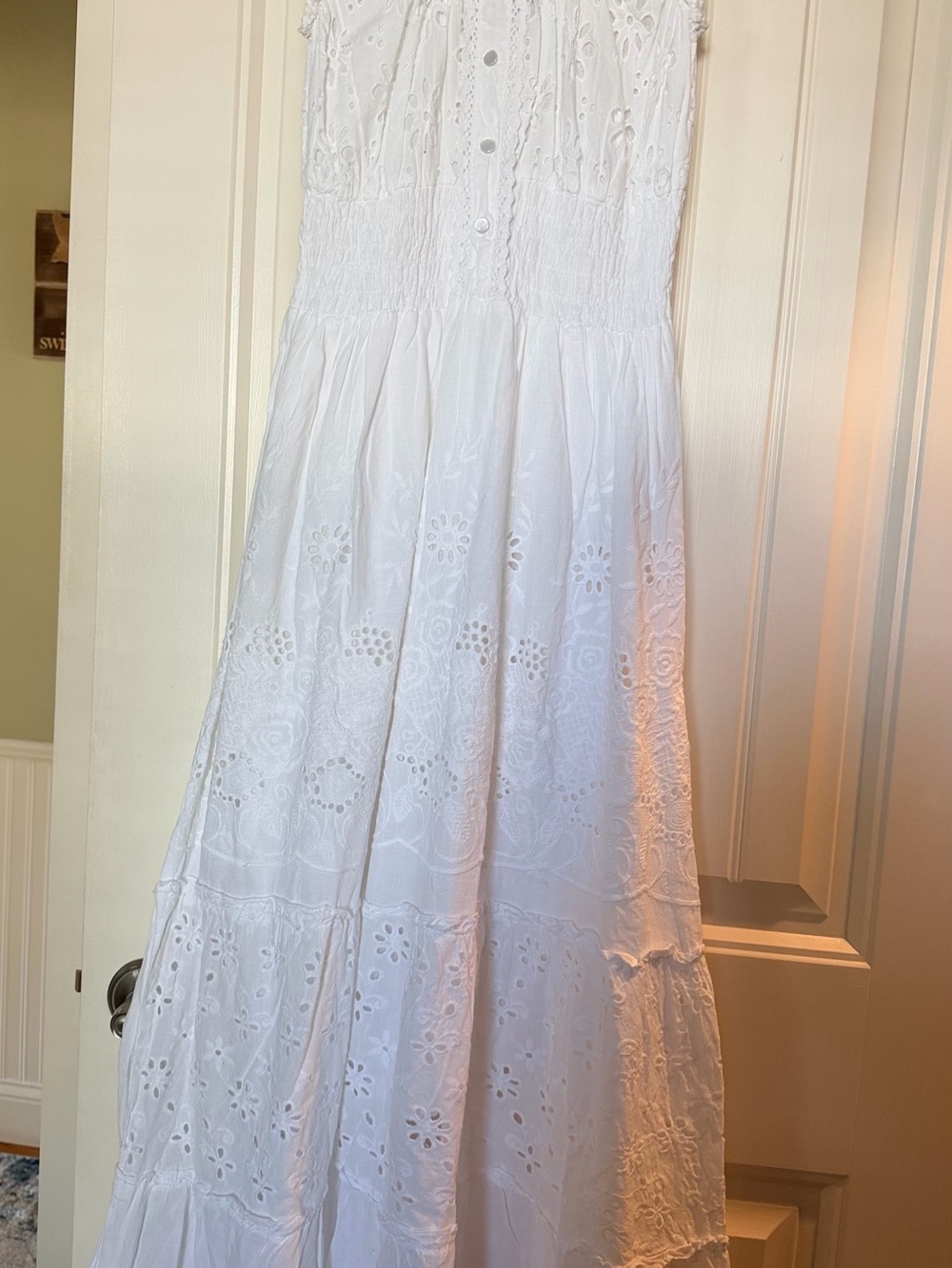 White Eyelet Maxi Dress - Brand Unspecified
